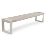 Lubek 84.5_ Outdoor Bench - Byron Gray