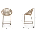 Kasiko Outdoor Counter Stool - White Pepper