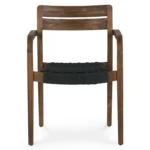 Reyes Outdoor Stackable Dining Armchair - Classic Brown