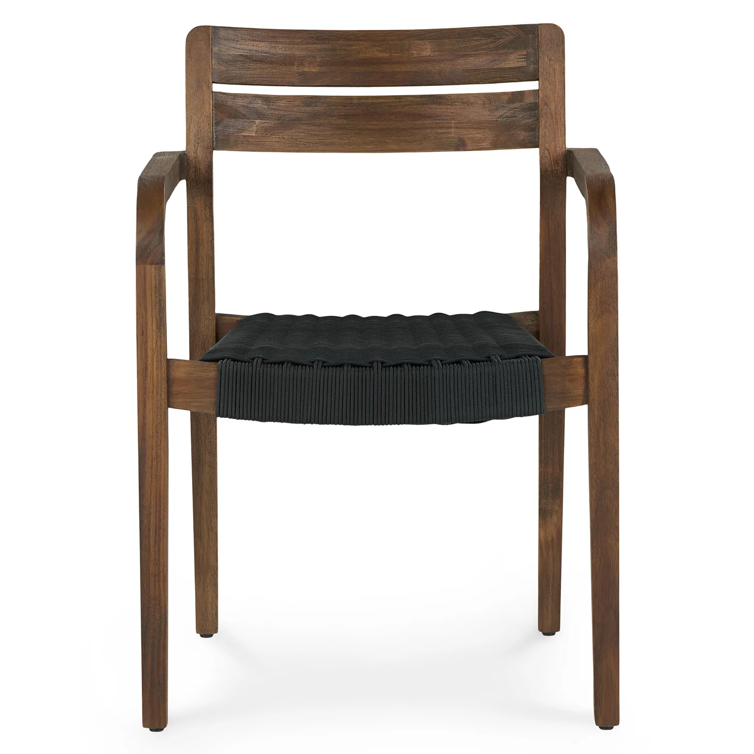 Reyes Outdoor Stackable Dining Armchair - Classic Brown - Image 4