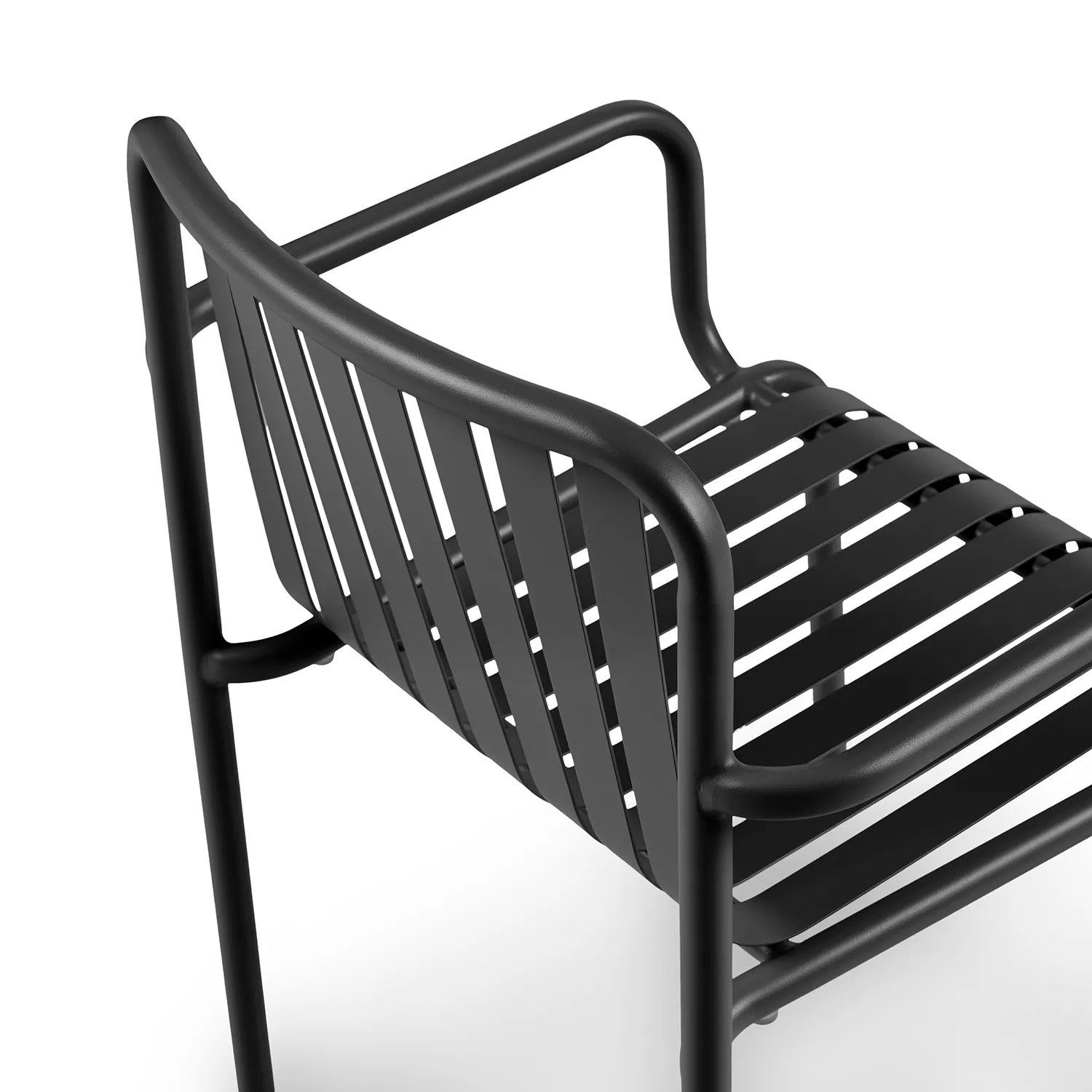 Sarek Outdoor Stackable Dining Armchair - Black - Image 3