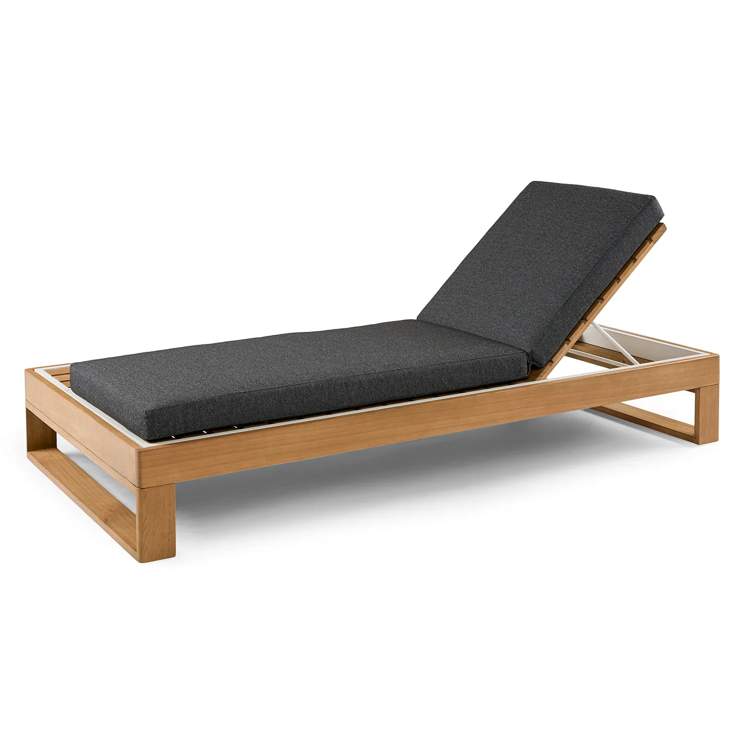 Toro 80.5_ Outdoor Chaise Lounge - Dravite Black - Image 4