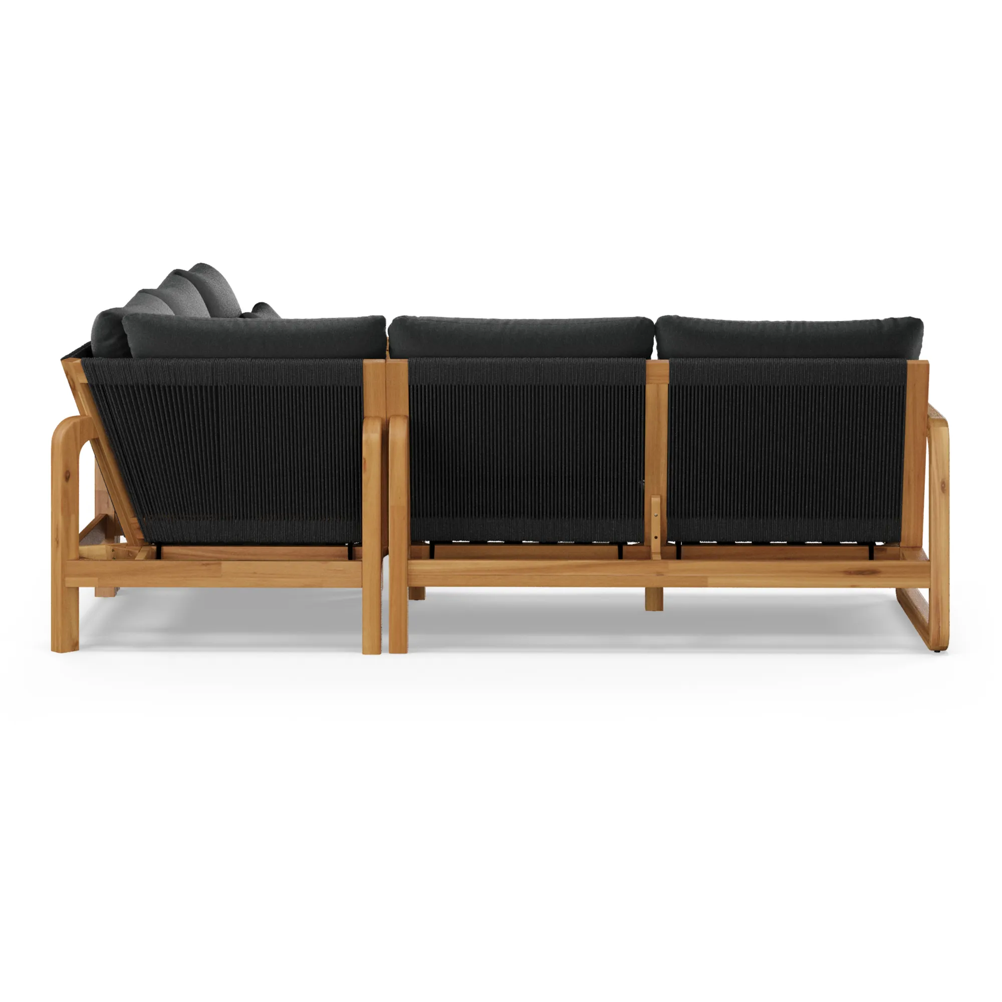 Laholm 94_ Outdoor Corner Sectional - Dravite Black - Image 5