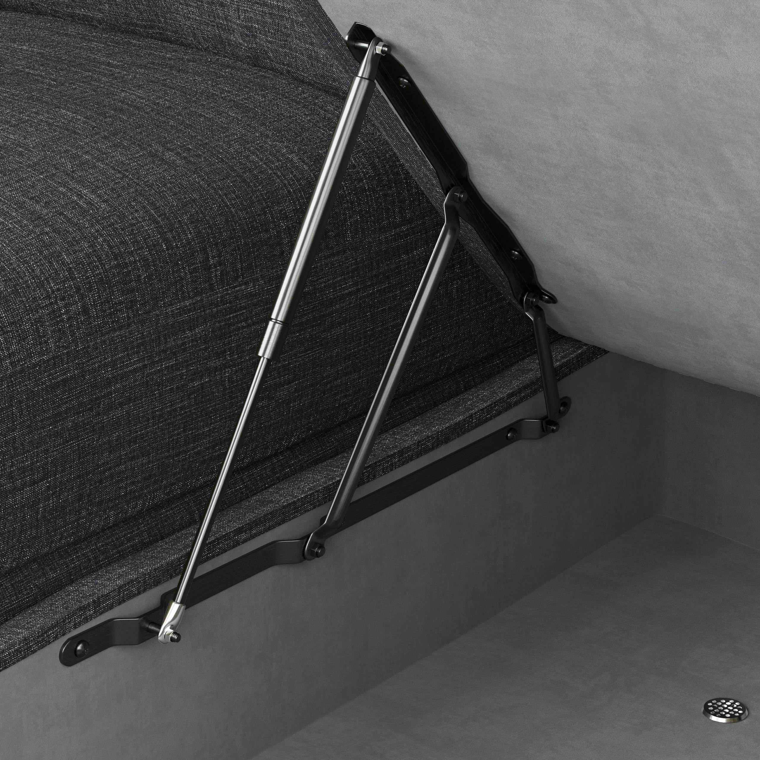 Vati 90.5_ Right Storage Sectional - Napa Charcoal - Image 2