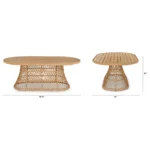 Calliope 78.75_ Outdoor Dining Table  - Wicker