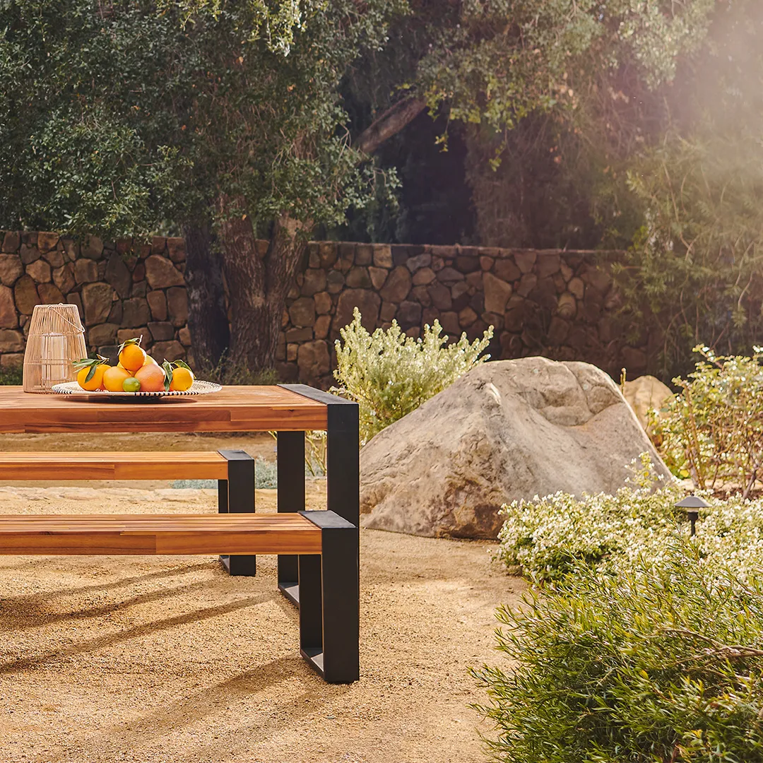 Lubek 94.5_ Outdoor Dining Set - Tuscan Brown - Image 10