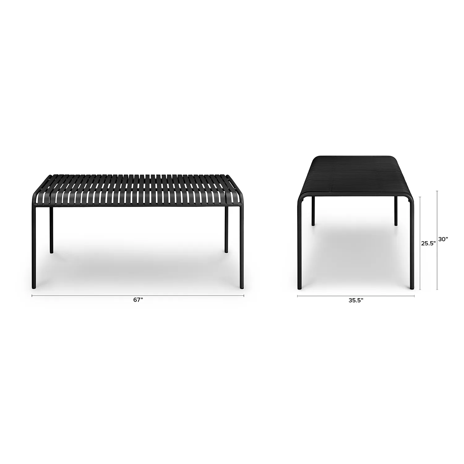 Sarek 67_ Outdoor Dining Table - Black - Image 2