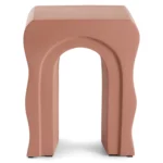 Bixby Outdoor Concrete Side Table - Ochre Brown