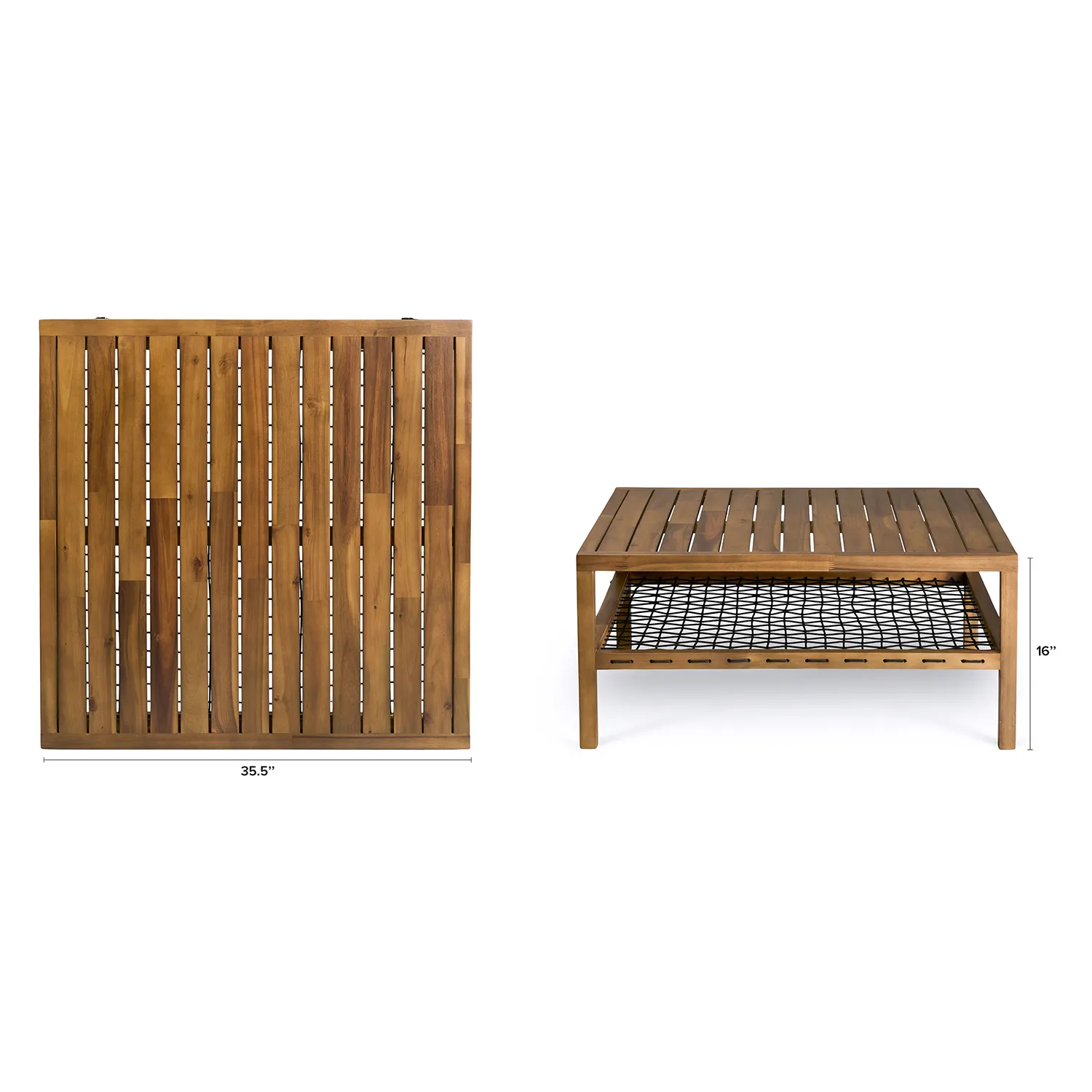 Callais 35.5_ Outdoor Coffee Table - Latte Brown - Image 2