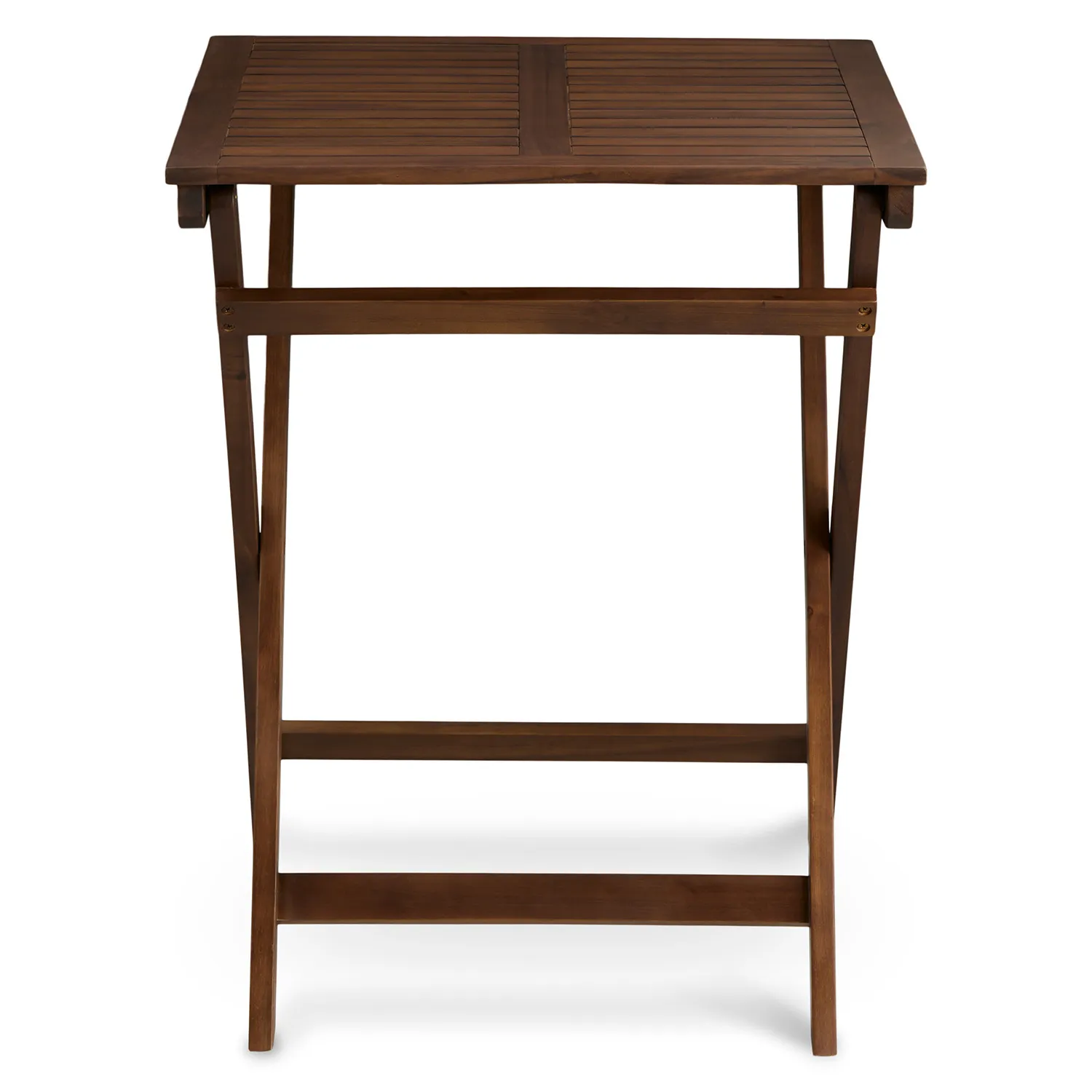 Elanora Outdoor Folding Cafe Table - Dark Acacia - Image 4