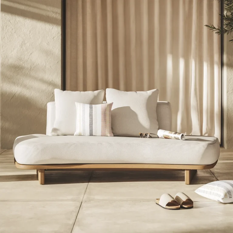 Daphne 80.5_ Outdoor Sofa - Dravite Ivory