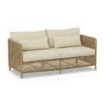 Robbi 67.25_ Outdoor Loveseat - Dravite Ivory
