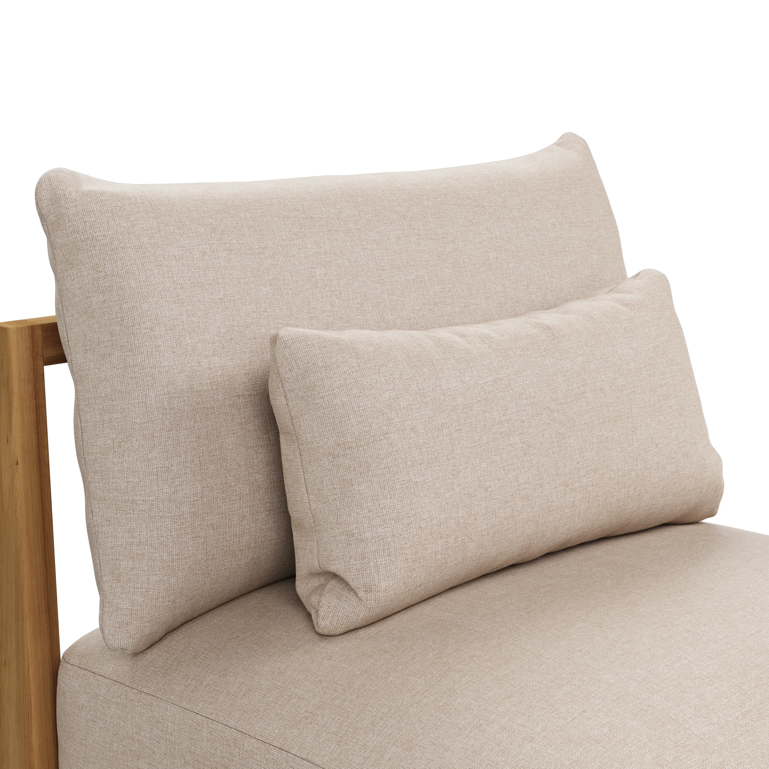 Cove 34.25_ Outdoor Armless Chair Module - Basket Beige - Image 9