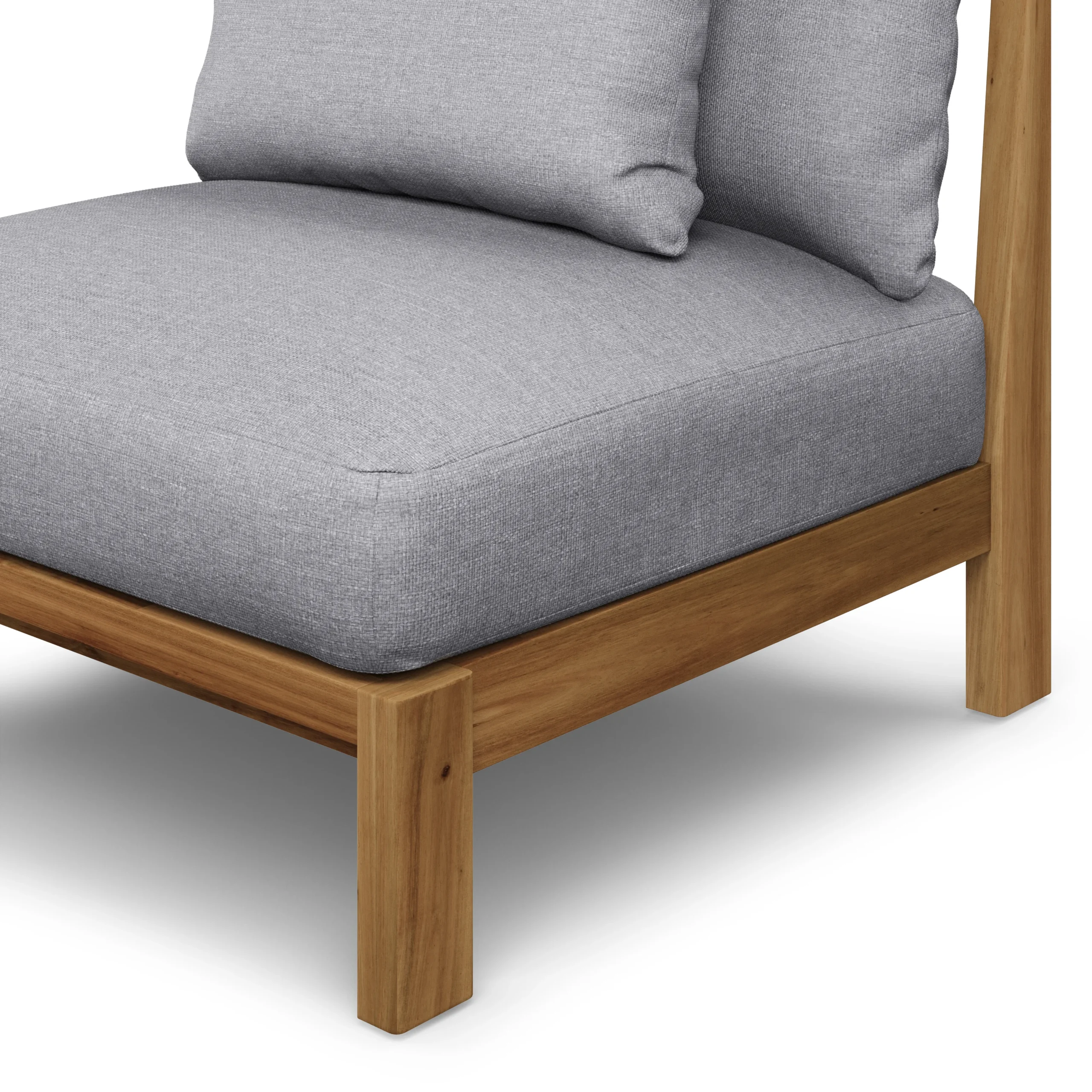 Cove 34.25_ Outdoor Armless Chair Module - Basket Gray - Image 10