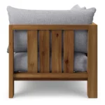 Cove 34.25_ Outdoor Corner Chair Module - Basket Gray