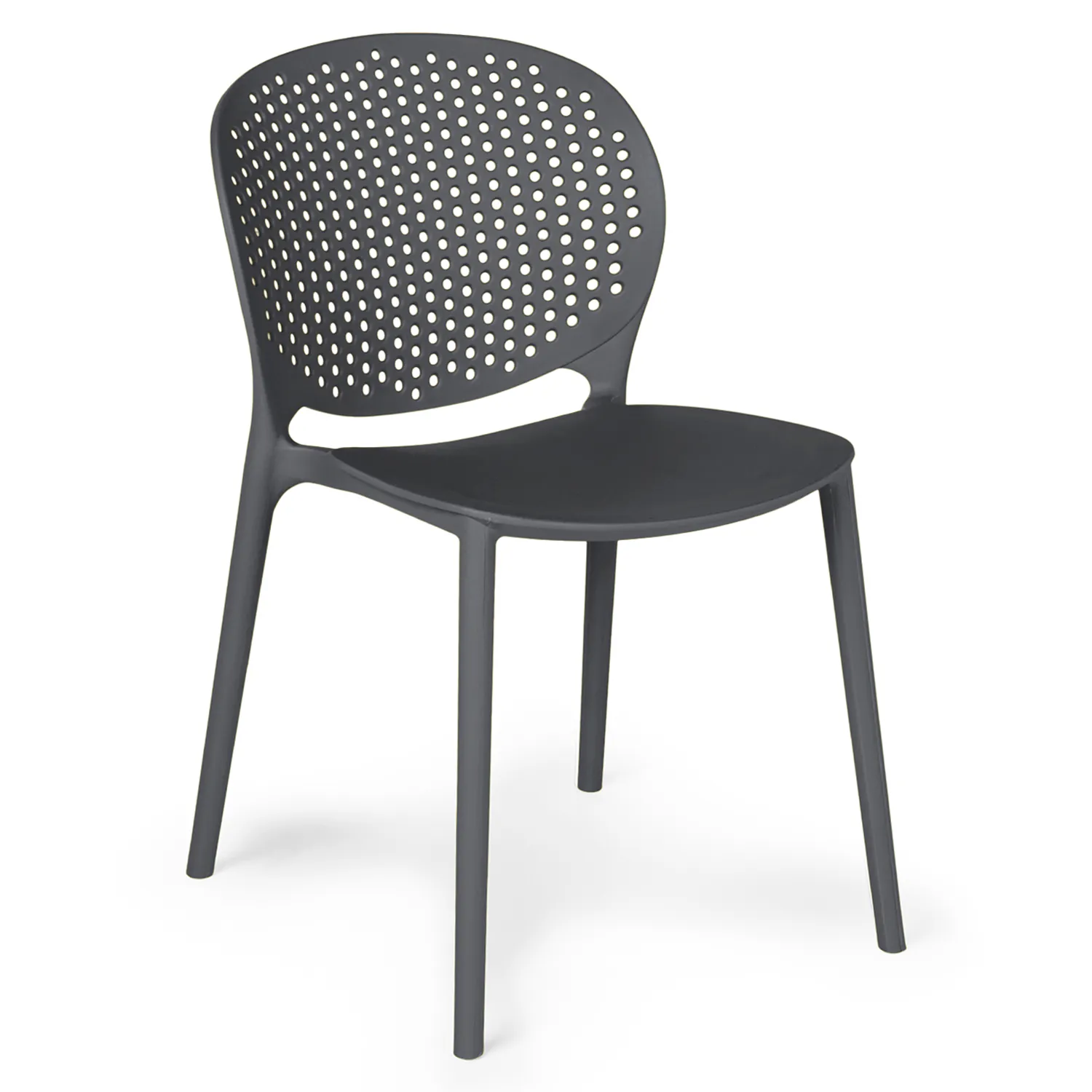 Dot Outdoor Stackable Dining Chair - Graphite - Image 7