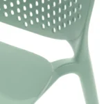 Dot Outdoor Stackable Dining Chair - Malibu Aqua