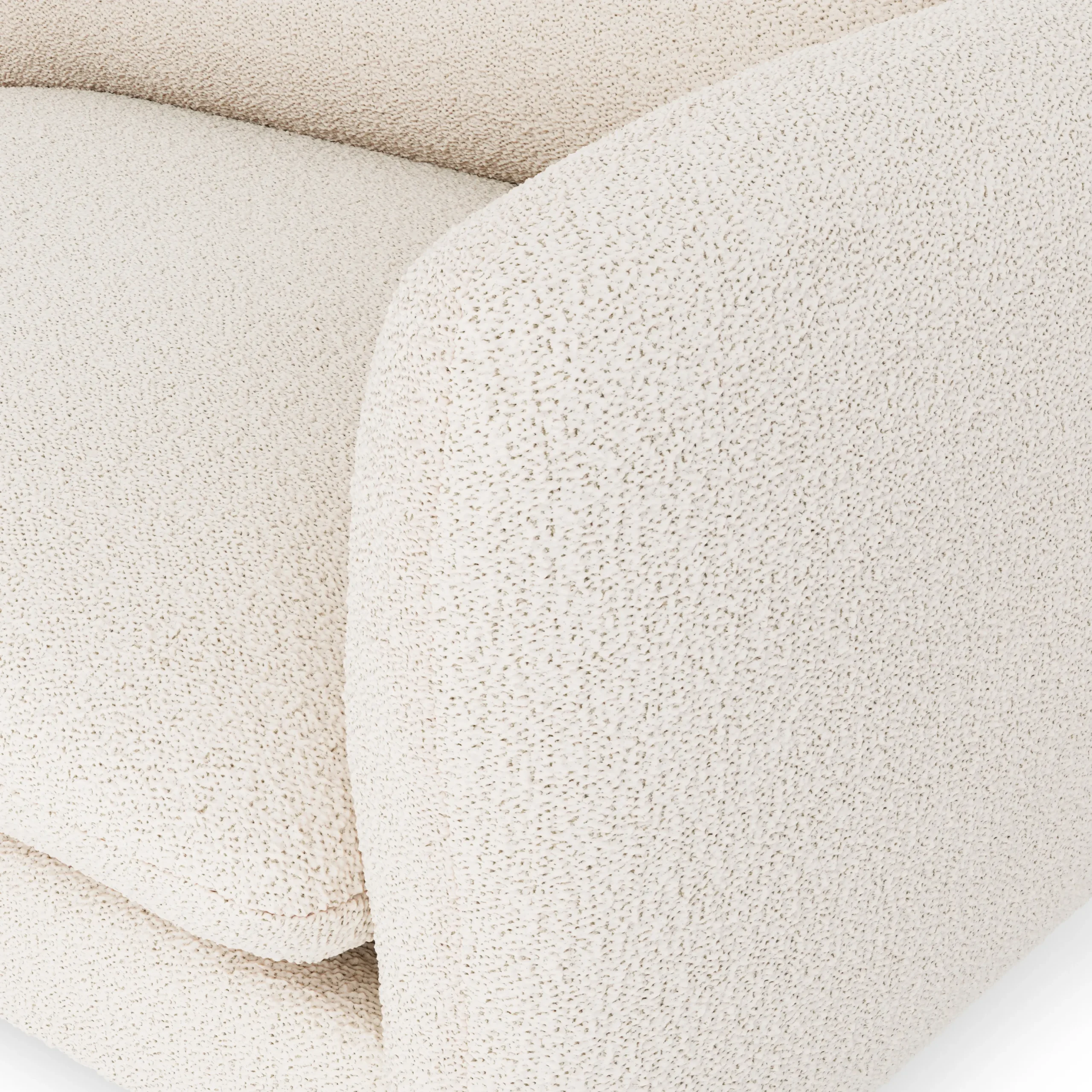 Sanders 37_ Lounge Chair - Ivory Wool Bouclé - Image 5