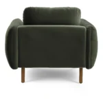 Sanders 37_ Velvet Lounge Chair - Plush Pacific Green