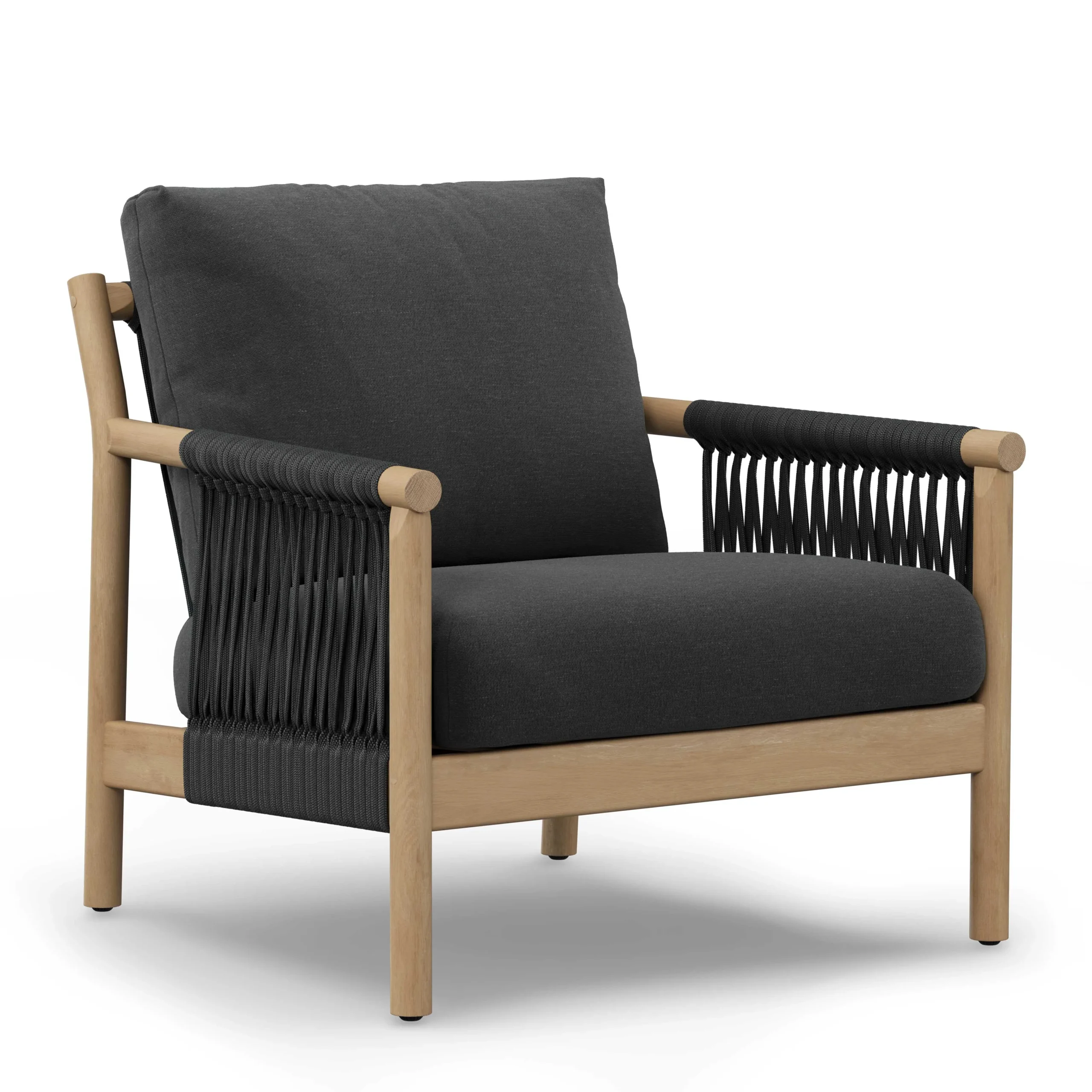 Rosa 34.5_ Outdoor Lounge Chair - Dravite Black - Image 9