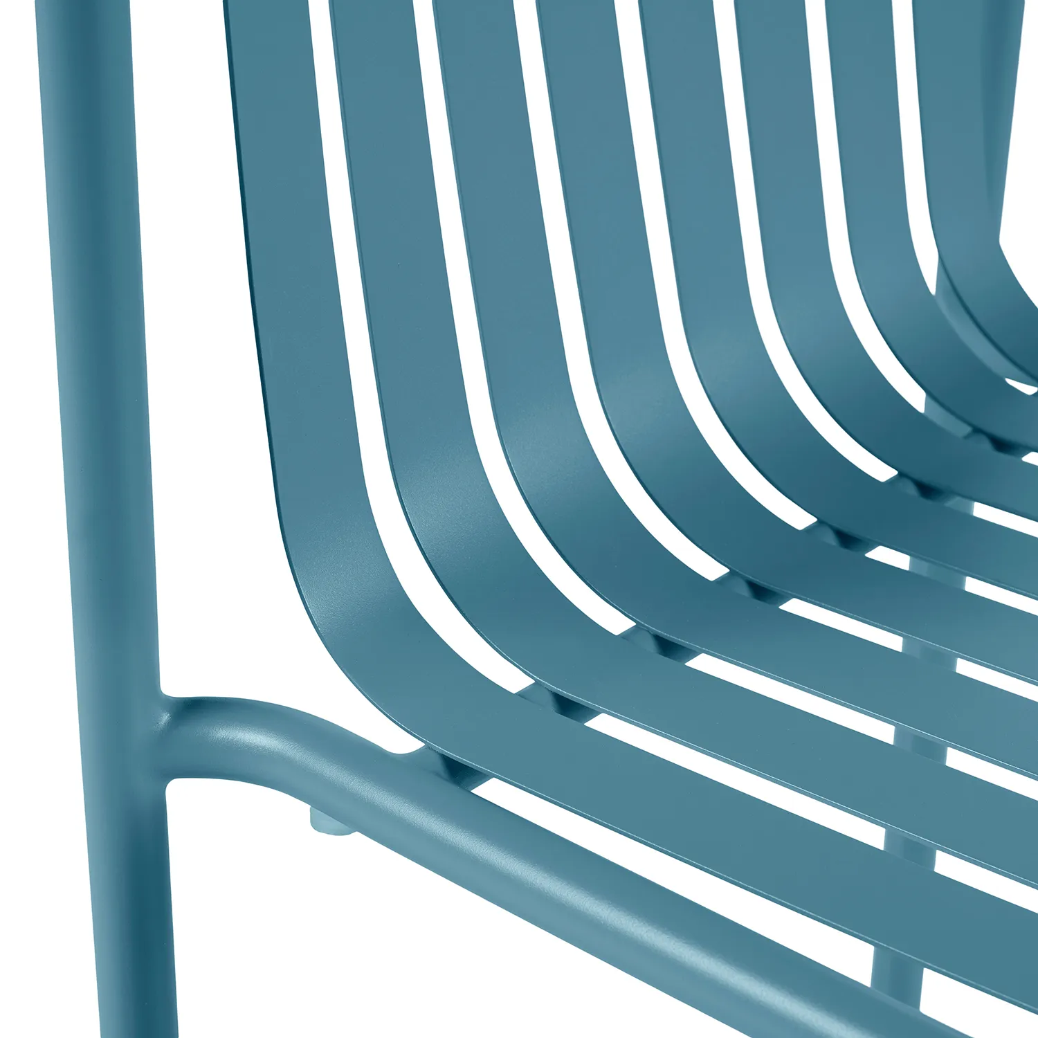 Sarek Outdoor Stackable Dining Chair - Peacock Blue - Image 11
