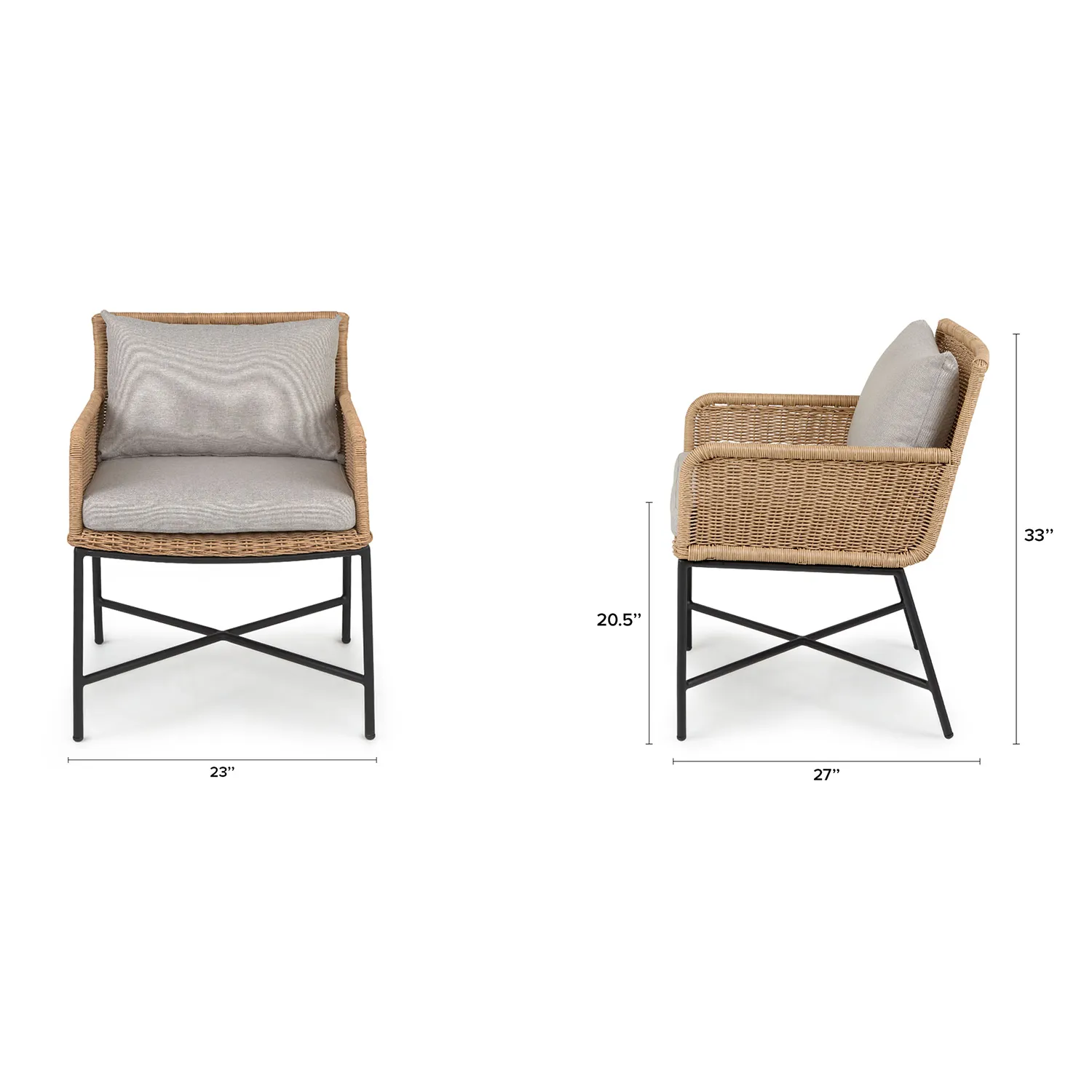 Tody Outdoor Dining Chair - Beach Sand - Image 2