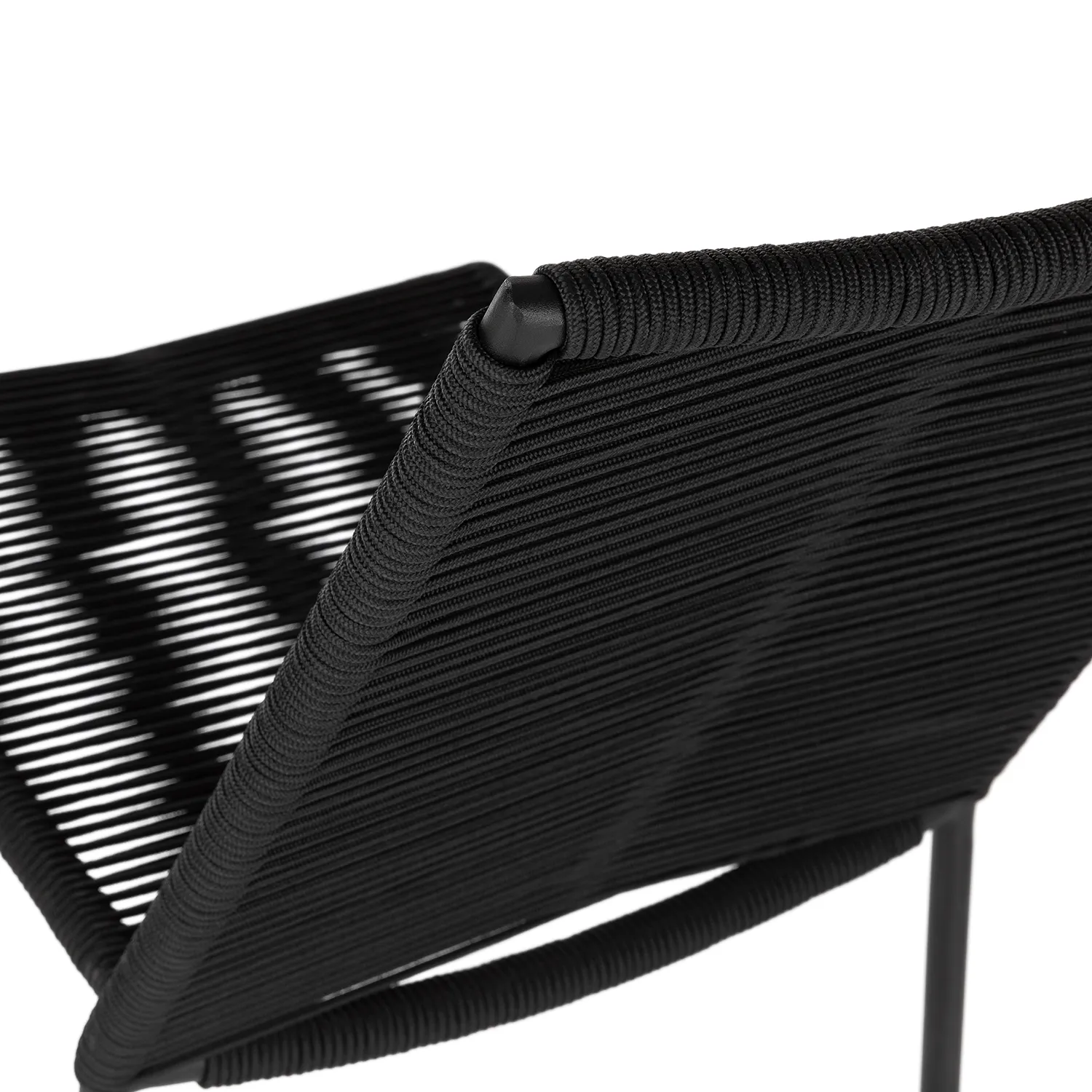 Zina Outdoor Stackable Dining Chair - Ember Black - Image 3