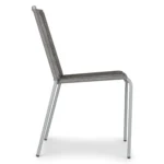 Zina Outdoor Stackable Dining Chair - Heathered Gray