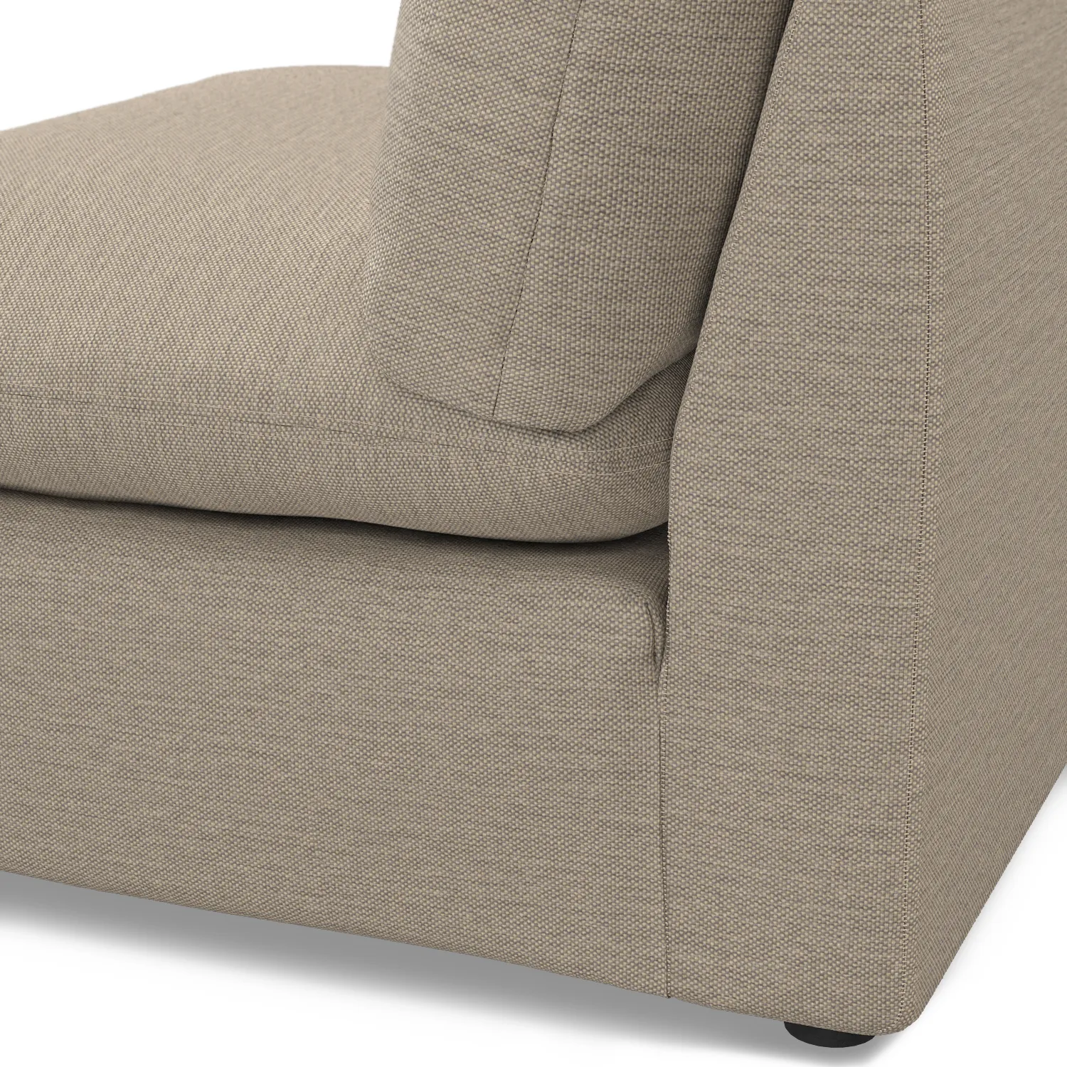Leigh 39.5_ Armless Chair Module - Silver Taupe - Image 7