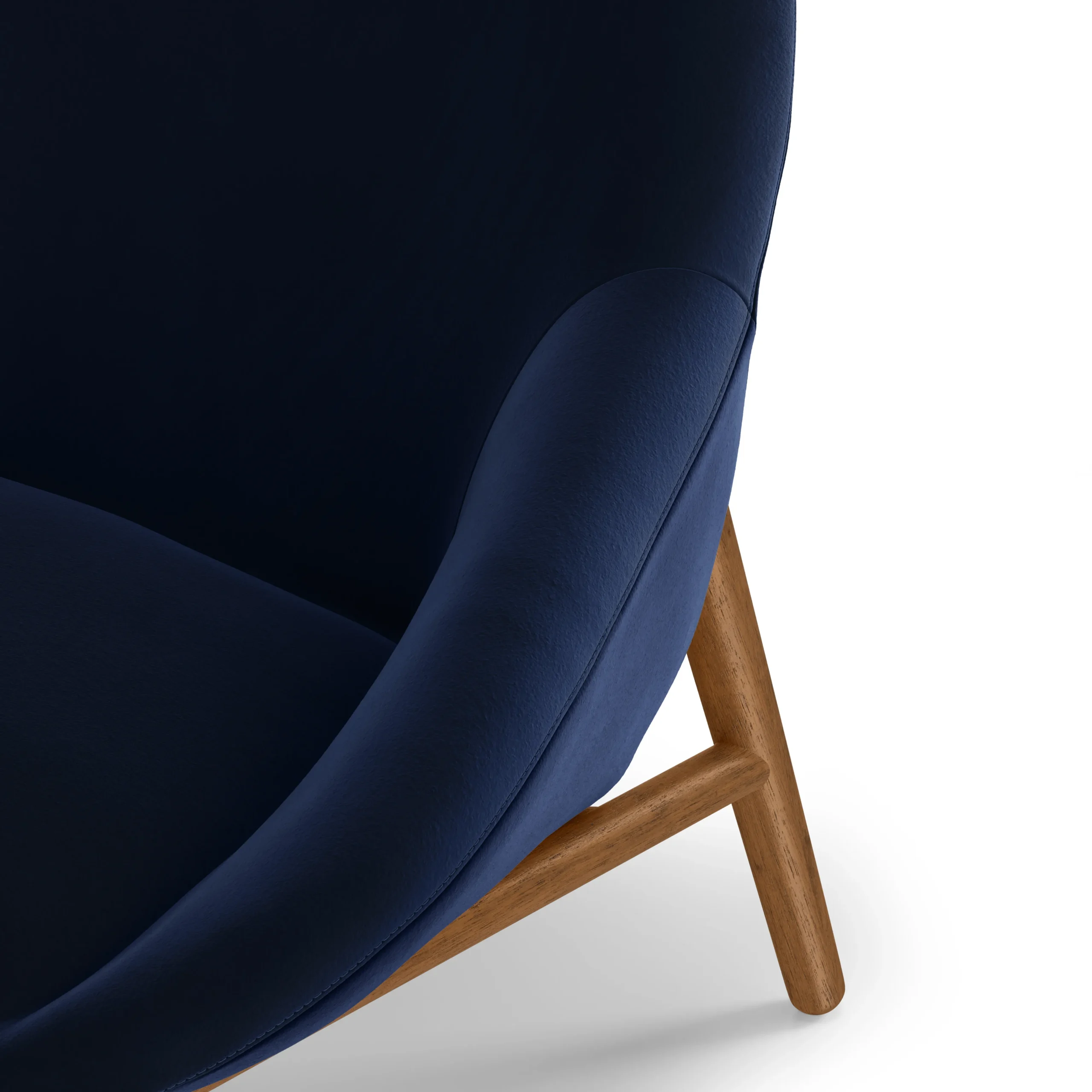 Sunny 32_ Velvet Lounge Chair - Hale Ink - Image 4