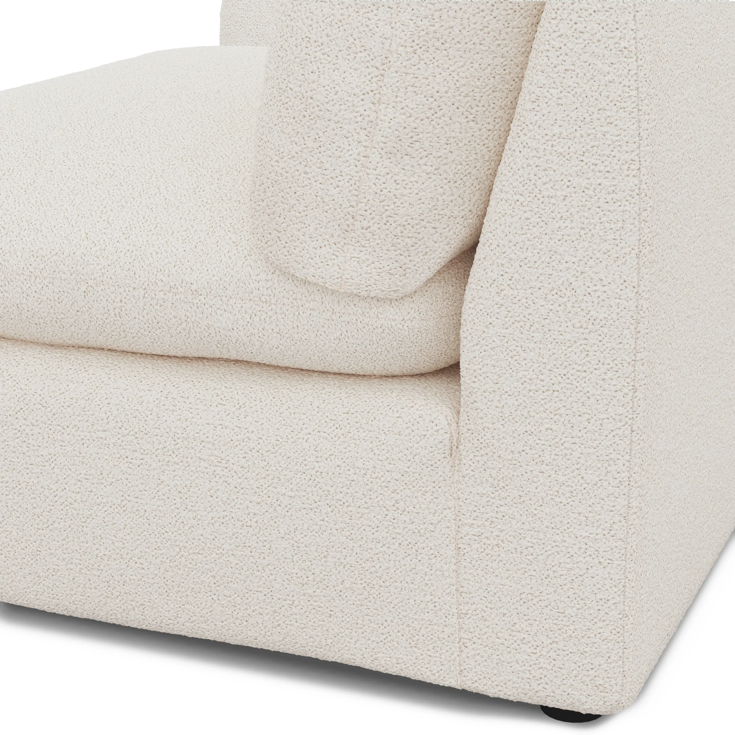 Leigh 46_ Right Arm Module - Ivory Wool Bouclé - Image 5