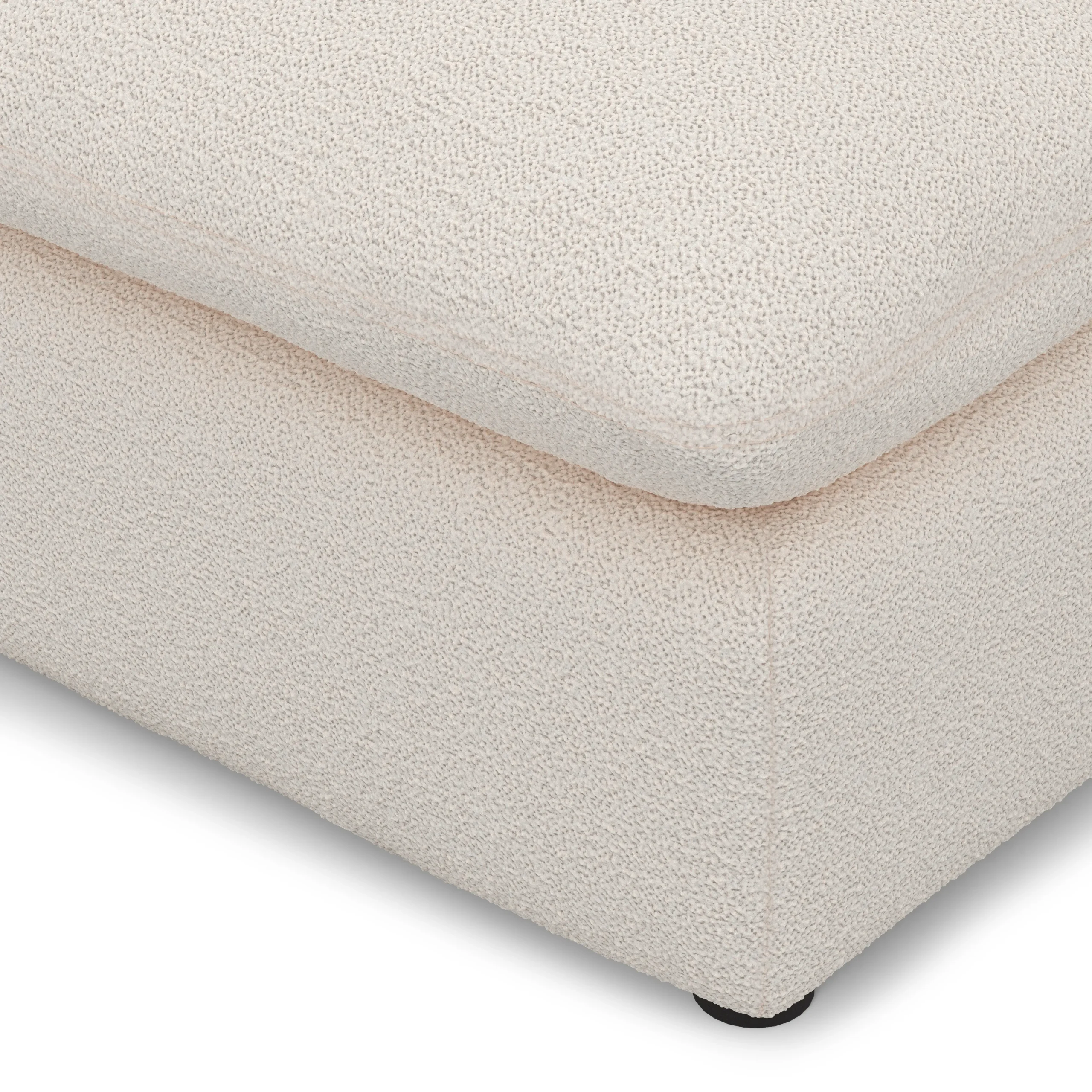 Leigh 79_ Armless Modular Sofa - Ivory Wool Bouclé - Image 5
