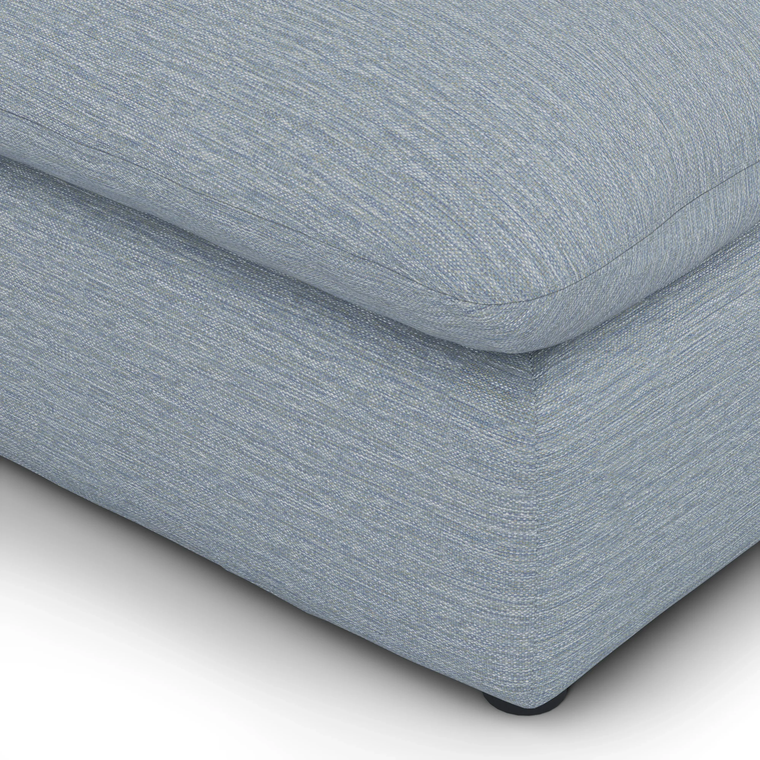 Leigh 79_ Armless Modular Sofa - Silver Light Blue - Image 7