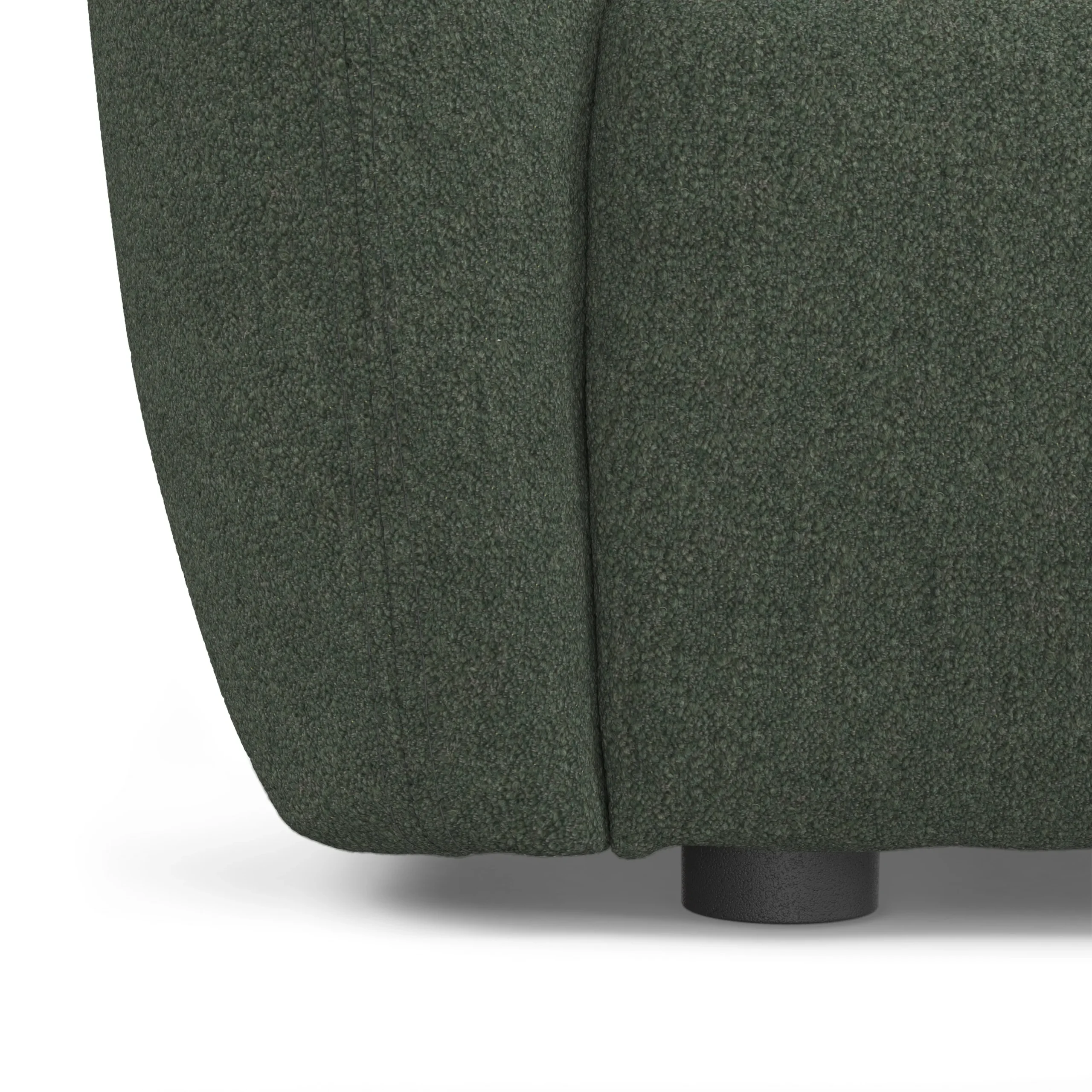 Leigh 92_ Modular Sofa - Green Wool Bouclé - Image 4