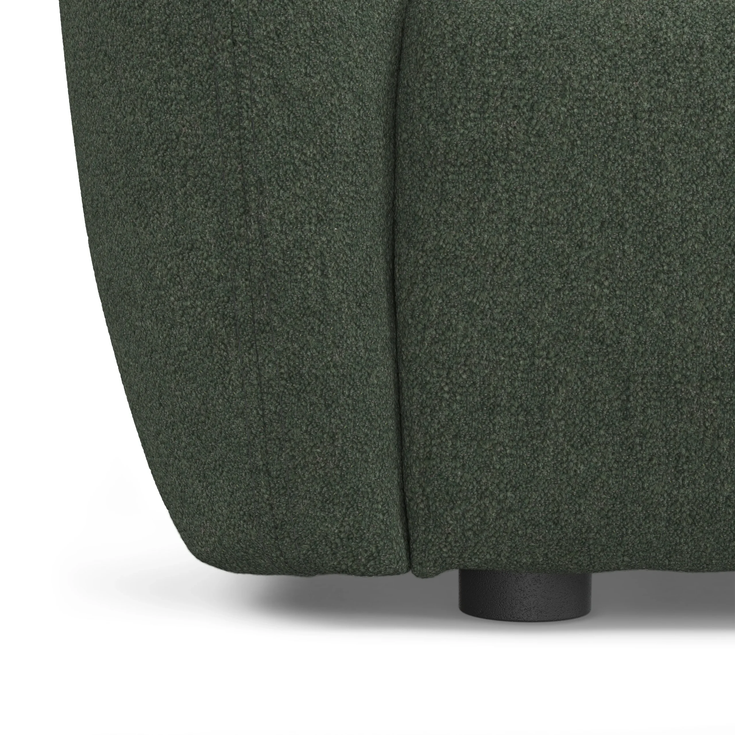 Leigh 131.5_ Modular Sofa - Green Wool Bouclé - Image 5