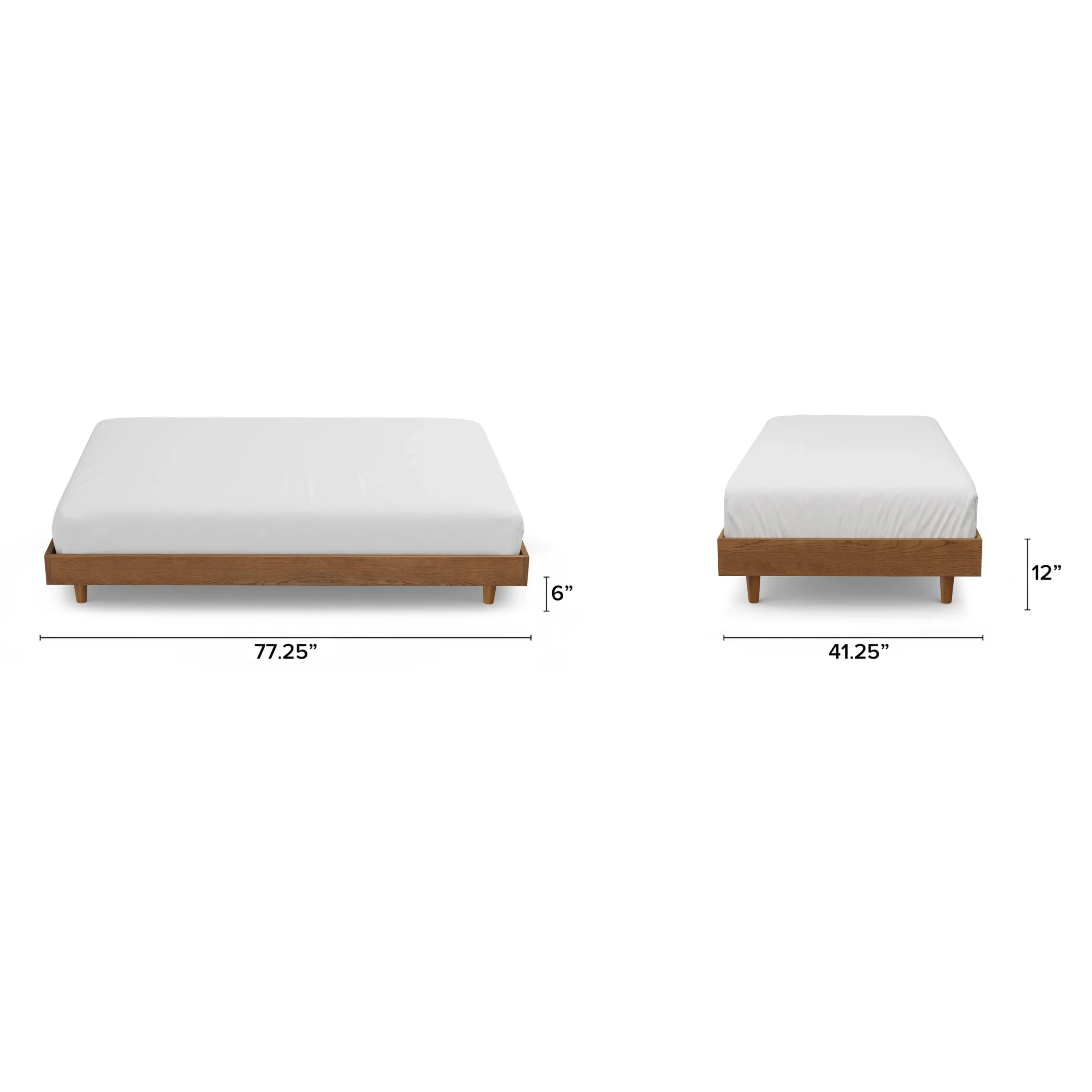 Basi Twin Bed Frame - Smoked Oak - Image 3