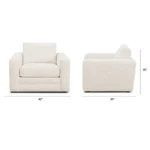 Riley 42_ Lounge Chair - Ivory Wool Bouclé