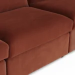 Lenae 104.5_ Velvet Modular Sofa - Hale Rust
