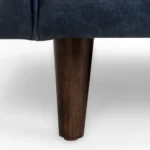 Sven 42_ Tufted Leather Lounge Chair - Oxford Blue