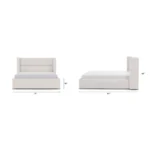 Calabri Queen Upholstered Bed - Napa White