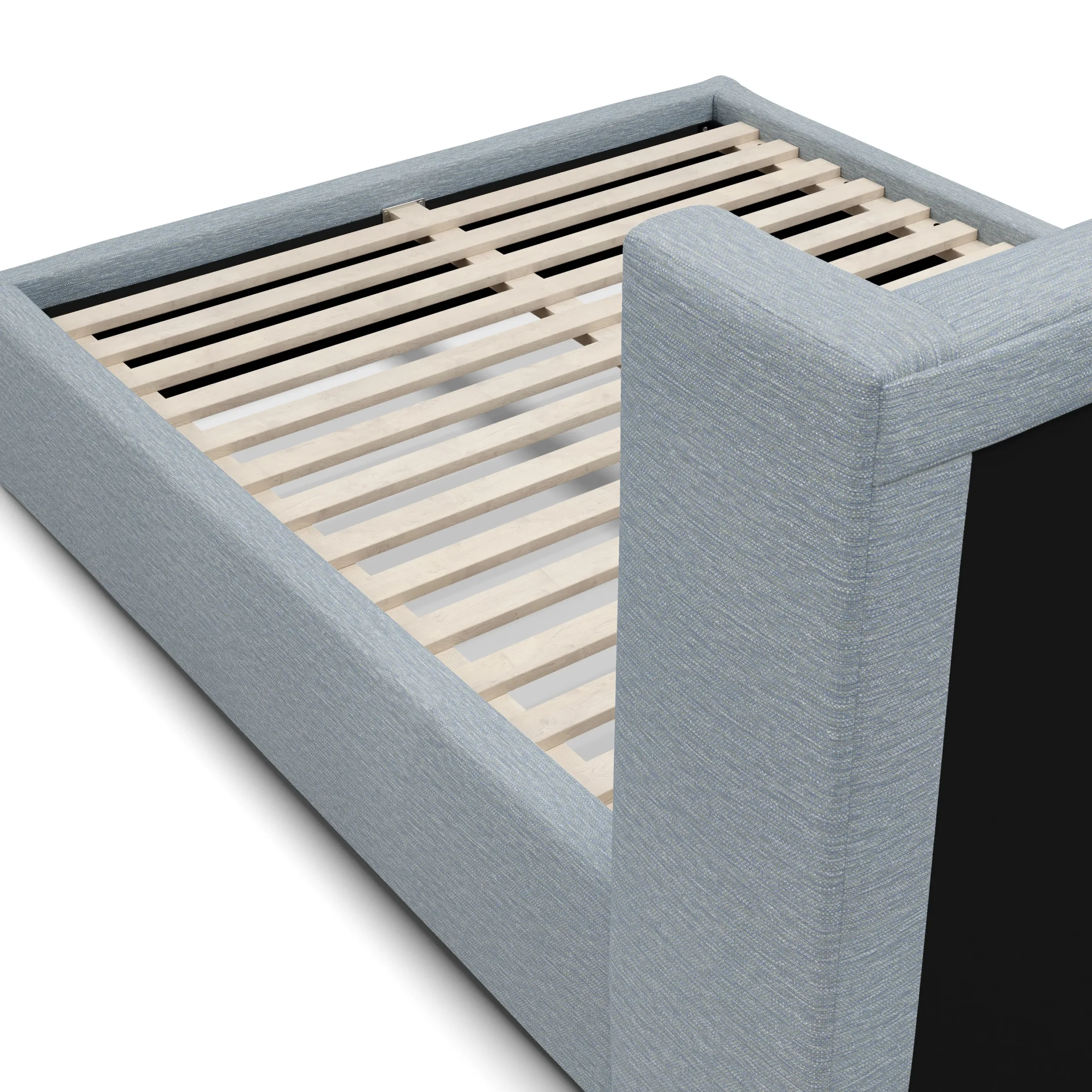 Calabri Queen Upholstered Bed - Silver Light Blue - Image 4