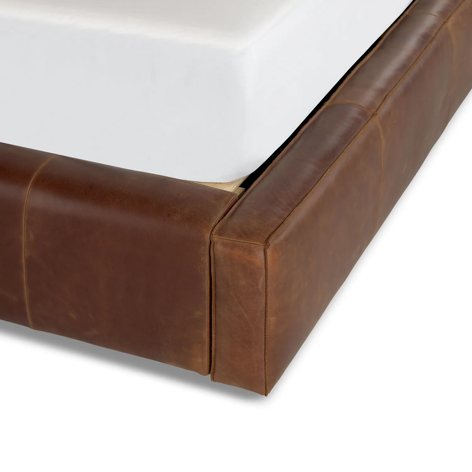 Cigar King Leather Storage Bed - Rawhide Brown - Image 6