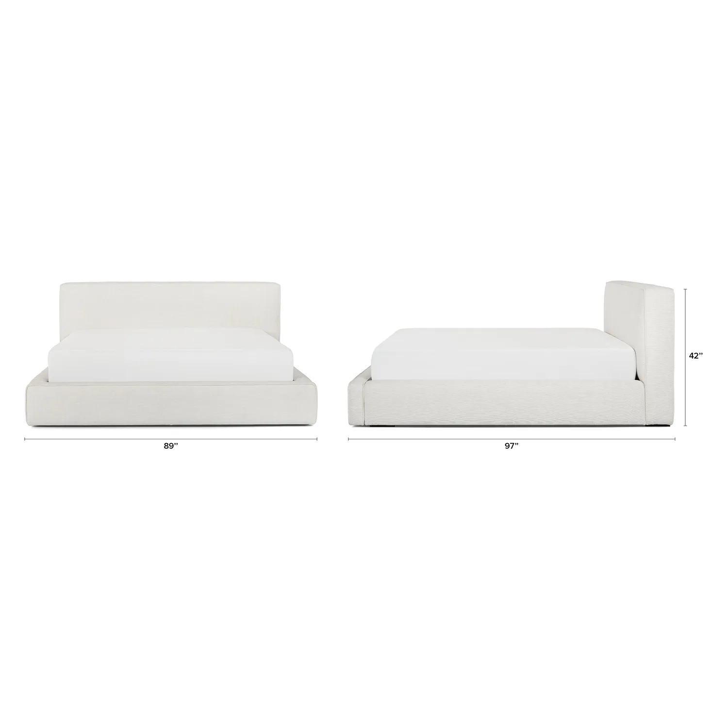 Cigar King Upholstered Storage Bed - Ankara Ivory - Image 6