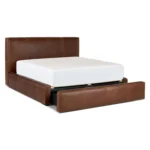 Cigar Queen Leather Storage Bed - Rawhide Brown