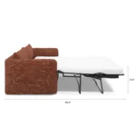 Leigh 86_ Sofa Bed - Napa Rust