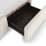 Kayra Queen Upholstered Storage Bed - Ivory Bouclé