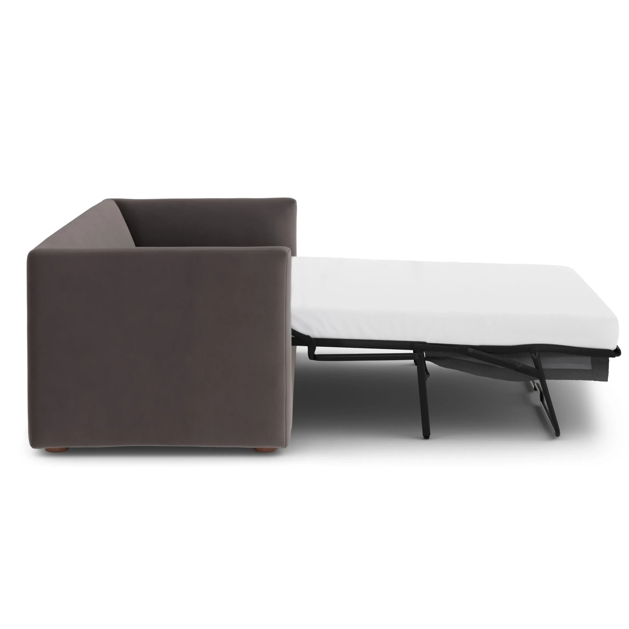 Marina 90_ Velvet Sofa Bed - Hale Warm Gray - Image 9