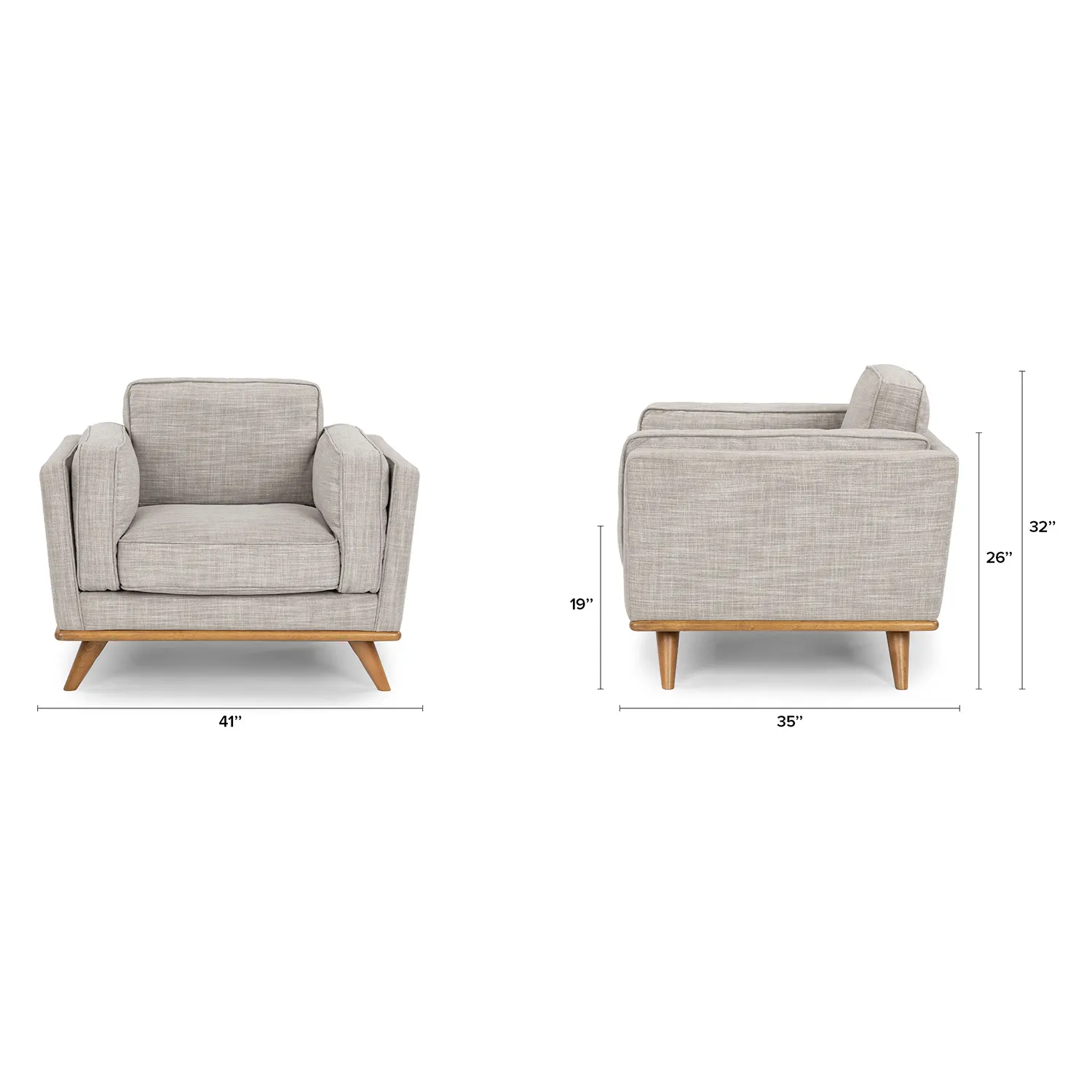 Timber 41_ Lounge Chair - Rain Cloud Gray - Image 2