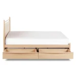 Lenia King Panel Storage Bed - White Oak