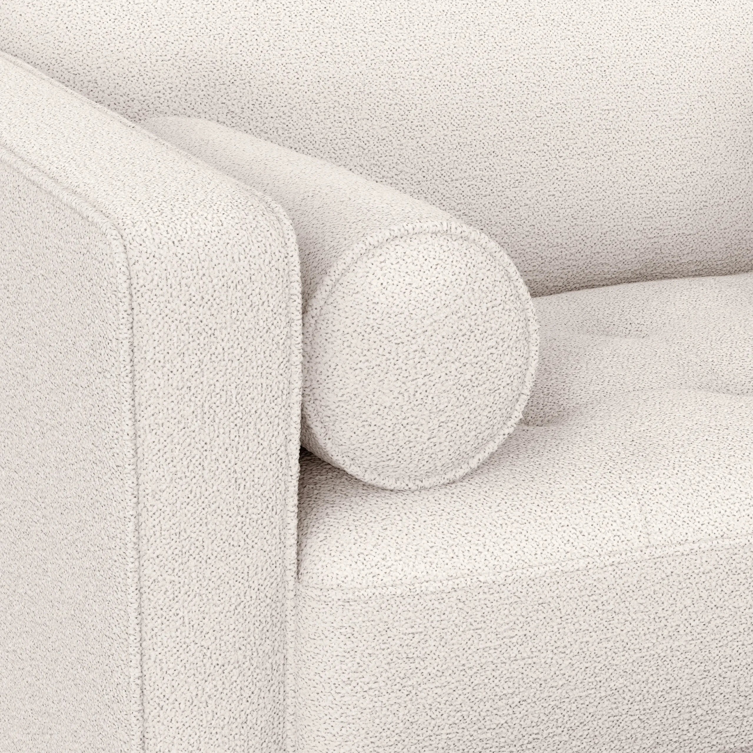 Sven 45.5_ Tufted Sleeper Chair - Ivory Wool Bouclé - Image 7